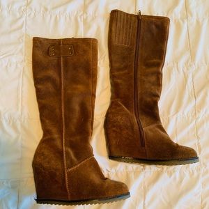 Chinese Laundry Suede Wedge Boots